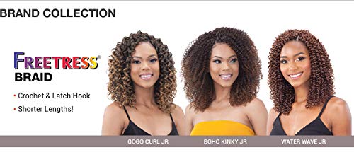 Crochet Braids Kit - Boho Kinky Jr Synthetic Hair 3-Pack, 1B