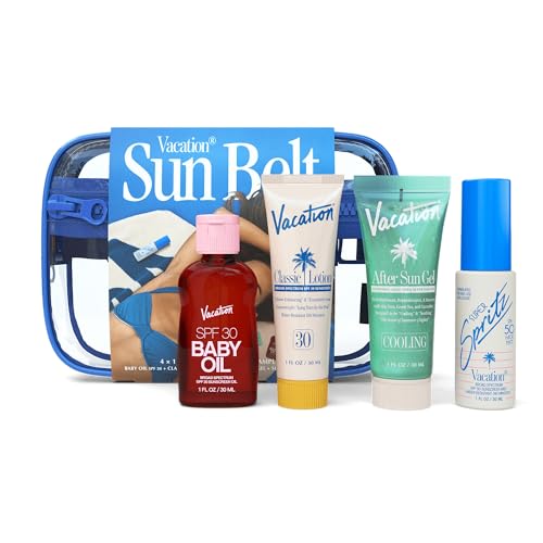 Vacation Sun Care Gift Set with SPF 30 Lotion, SPF 50 Face Mist & After Sun Gel