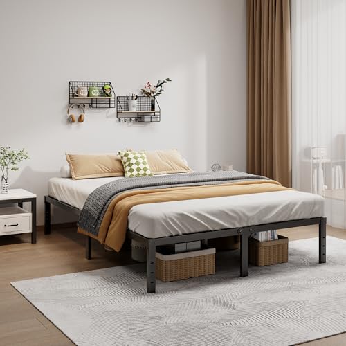 Metal Bed Frame California King 14 Inch Heavy-Duty Platform Bed No Box Spring Needed