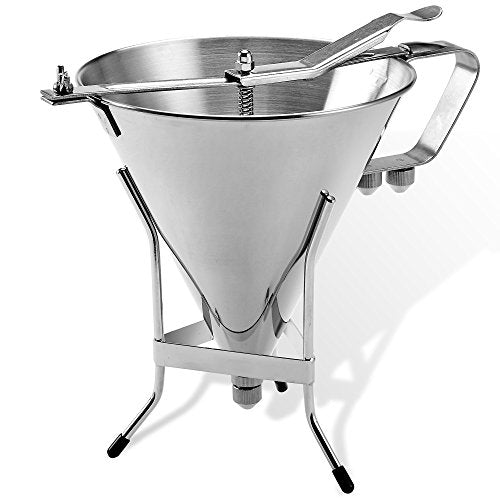 Stainless Steel Confectionery Funnel with Precision Nozzle Tips – O'CREME