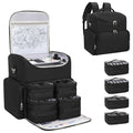 Relavel Tattoo Travel Case Backpack with Removable Pouches - Black, Medium