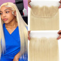 KAFEIER 613 Blonde Lace Frontal Closure 13x6 Transparent HD Swiss Lace Straight Virgin Remy Human Hair - 12 Inch, Variation 613# 13X6 Closure ST