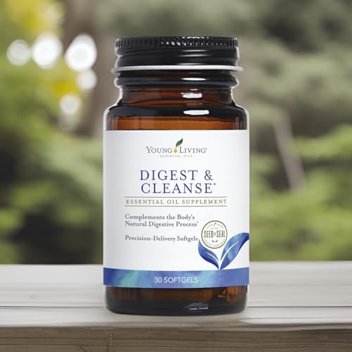 Young Living Digest & Cleanse - Premium Herbal Digestive Support Capsules - Aromatherapy for Optimal Digestion - Natural Essential Oil Supplements - 30 Softgels