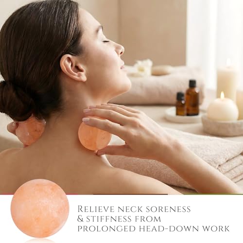 Himalayan Salt Massage Stones Set - Round Ball 10 Pack for Relaxation & Therapy