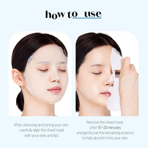 Moisturizing Bamboo Sheet Mask for Sensitive Skin - 5 Pack