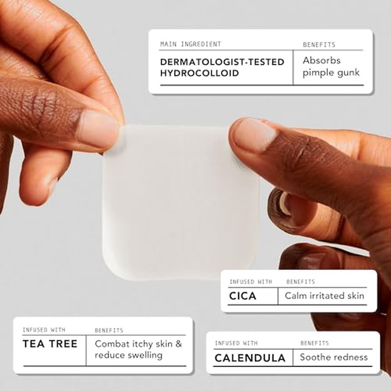 AVARELLE Pimple Patches Full Coverage Combo (Value Pack), Acne Spot Treatment for Blemishes and Zit with Tea Tree Oil, Calendula Oil and Cica Oil for Face, Vegan (80CT Original + XL Patch Bundle)