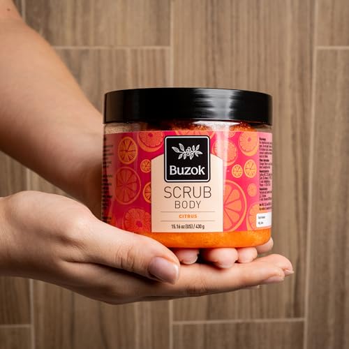 Citrus Body Scrub ? Exfoliating Salt Scrub for Body Cleansing & Smoothing ? Fresh Citrus Scent ? For Shower & Bath Use