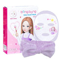 Kids Face Masks Spa 5-Pack with Headband - Princess Princess Mask for Girls, Cotton Sheet, Moisturizing, SPF 30, Sleepover Party Favors