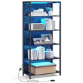 VASAGLE 6-Tier LED Bookshelf with Dimmable Lights - 11.9"D x 23.6"W x 70.3"H