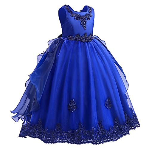 Flower Girl's Dress Princess Puffy Tulle Dresses Bridesmaid Wedding Communion Birthday Party Pageant Maxi Prom Gown for Kids
