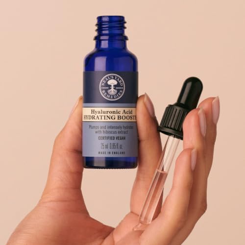 Neal's Yard Hyaluronic Acid Hydrating Booster with Hibiscus - Skin Plumping & Moisturizing, 25mL | Nourishing Face Serum