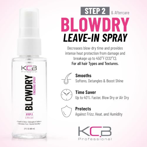KCB Professional Keratin Hair Treatment - Frizz Control & Straightening, Formaldehyde-Free, All Hair Types, 3.38 Fl Oz