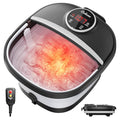 Collapsible Foot Spa Bath with Heat,Foot Massager with Two Side Supports,Leakage Protector,Temperature Control,Bubbles,Red Light,Timer,Feet Spa Tub,Feet Soaker,Gifts (Black)