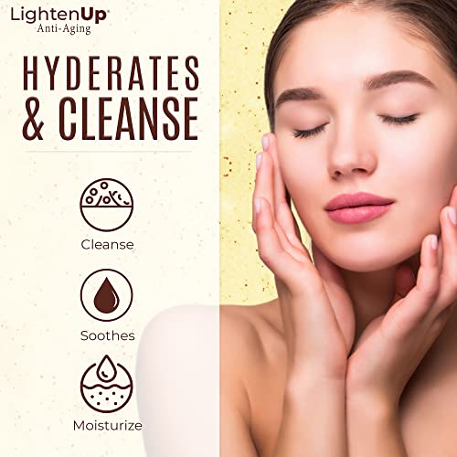 OMIC Lighten-Up LightenUp Exfoliating Body Wash - 33.8 Fl oz / 1000 ml - Formulated to Exfoliate and to Nourish Skin, with Shea Butter, Jasmine Oil Argan Oil