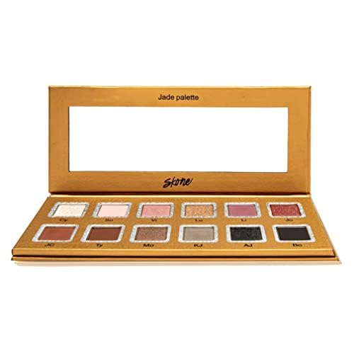 Skone Cosmetics Jade Eyeshadow Palette | Longwear Makeup Highly Pigmented Cute Matte Shimmer Natural & Nude Colors Ultra-Blendable Buildable Professional Eye Color Makeup