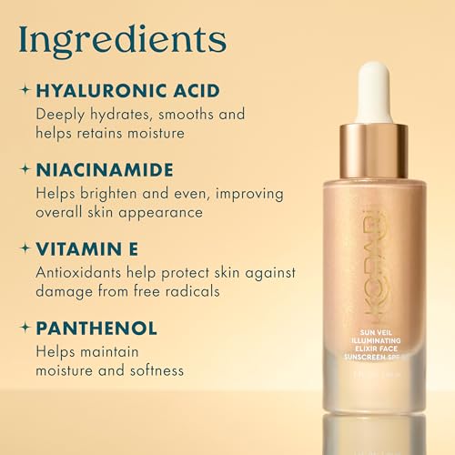 SPF 38 Illuminating Elixir Face Sunscreen with Shea Butter & Mica - Buildable Golden Glow, Lightweight, Vegan, Cruelty-Free - Variation: SPF 38 Illuminating Elixir