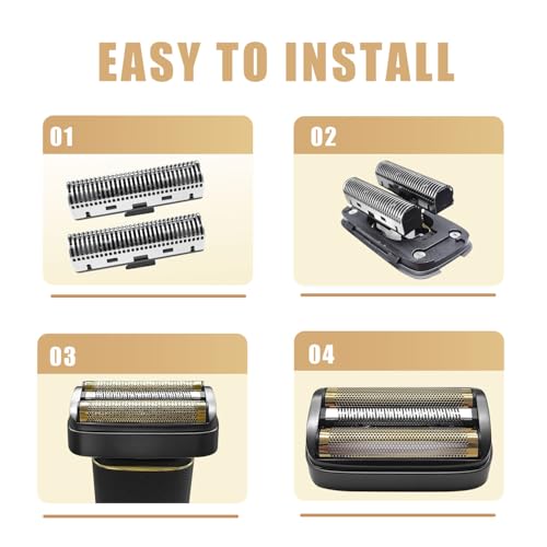 Black Replacement Foil & Cutter Set for Andis reSURGE Shaver 17300 - 2 Pack