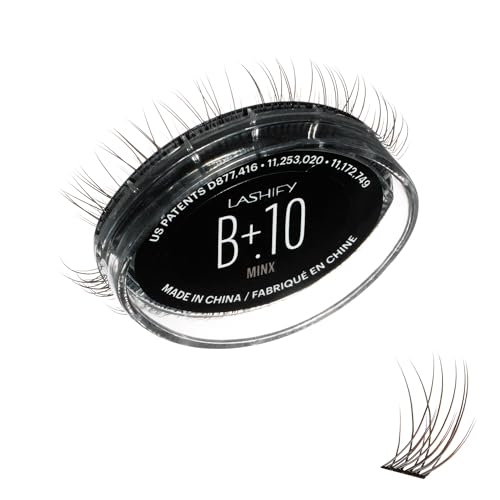 Lashify Bold Plus+ 10mm Gossamer Eyelash Extensions Refill in Minx Color, Easy DIY False Lashes for the Most Delicate, Natural and Long Lasting Look