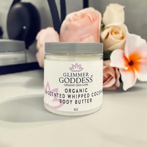Organic Whipped Coconut Oil Body Butter Unscented - 8oz, Natural & Nourishing