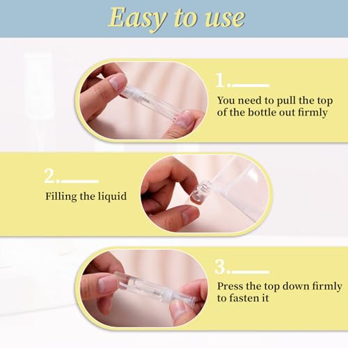 300 Pcs 5ml Mini Spray Bottles Clear Glass Perfume Bottles Refillable Fine Mist Bottle Small Empty Fragrance Sample Spray Containers Travel Portable Bottle for Cleaning, Essential Oils