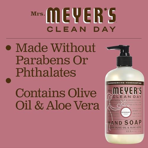 Mrs. MEYER'S Liquid Hand Soap - Rosemary - 12.5 Fl Oz -(Pack of 6)