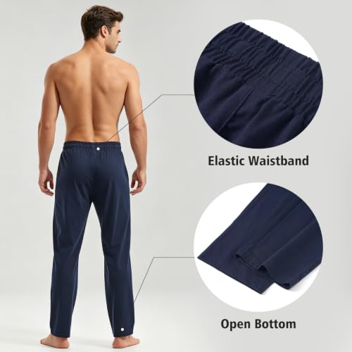 Amy Coulee Men's Navy X-Large Cotton Yoga & Workout Sweatpants with Pockets
