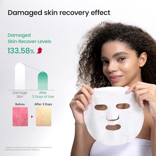 Deep Calming Facial Sheet Mask, Sensitive Skin Soothing Serum Moisturizing Skincare (Pack of 5)