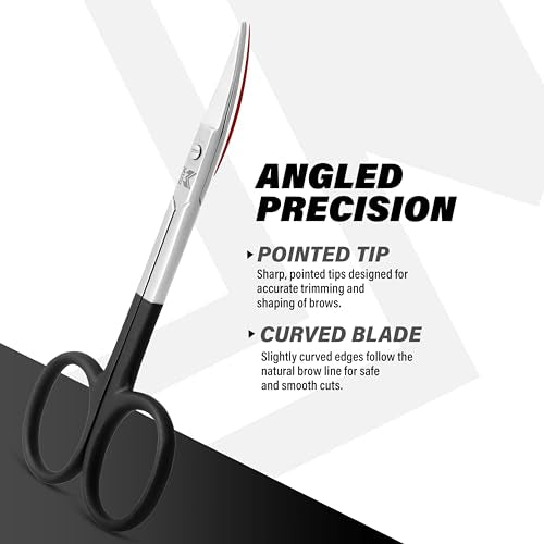 MUSI tweezers Shape Eyebrows & Remove Facial Hair, Ingrown Hair, Chin & Splinters ? Expert Tweezers Kit with Eyebrow Scissor, Professional Multipurpose tweezers kit, Stainless Steel Men & Women