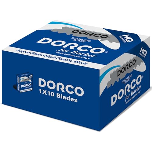 Dorco 1000-Count Single Edge Razor Blades – 10 Boxes (100 Blades Each)