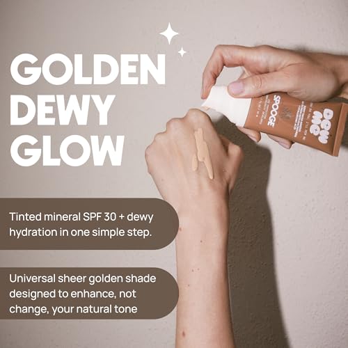 Mineral Sunscreen SPF 30 with Tinted Glow - Hydrating Zinc Sunblock, 1.7oz