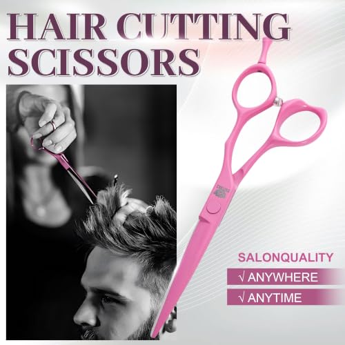 6 Inch Hair Cutting Scissors - 440C Steel Professional Shears with Ergonomic Handle