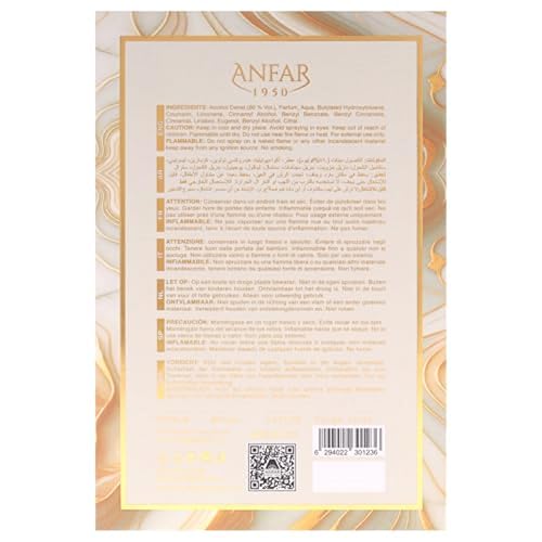 Unisex Vanilla Perfume with Whipped Cream Accord - Long-Lasting Middle Eastern Scent - 3.4 Ounce
