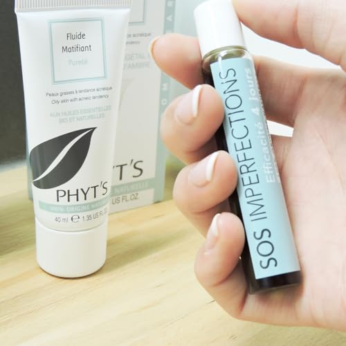 Phyts Purity Mattifying Fluid - Face Moisturizer for Oily Skin - Face Cream with Absorbent Silicas and Essential Oils - Refines Skin Texture - 1.35 oz