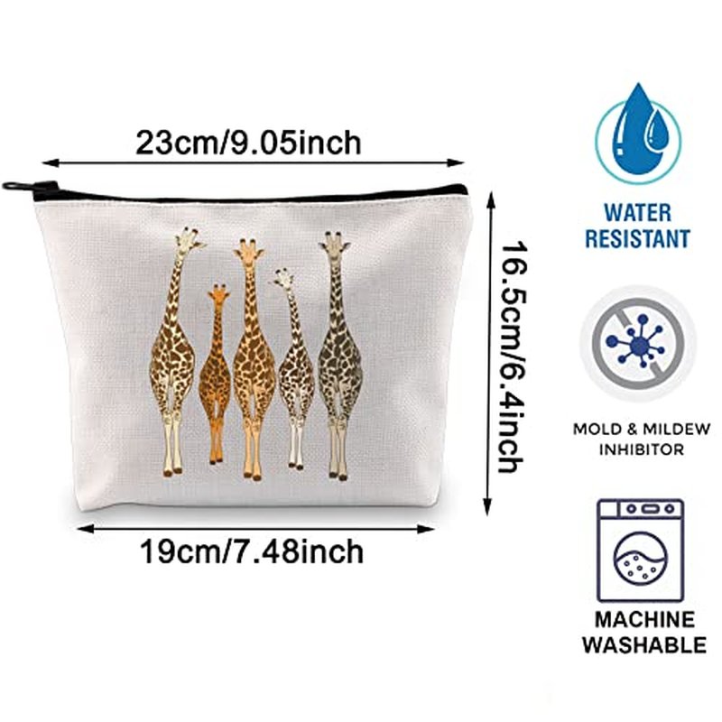 BLUPARK Funny giraffe cosmetic bag Animals lover gift giraffe zipper pouch giraffe lover gift giraffe makeup bag giraffe gifts for women(Giraffe Bag)