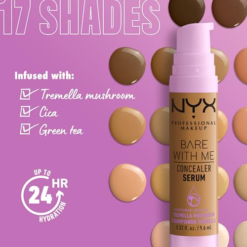 NYX PROFESSIONAL MAKEUP Bare With Me Concealer Serum, Concealer Makeup For Up To 24Hr Hydration - Sand