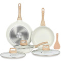 ESLITE LIFE Nonstick Ceramic Frying Pans Skillets Set with Lids,