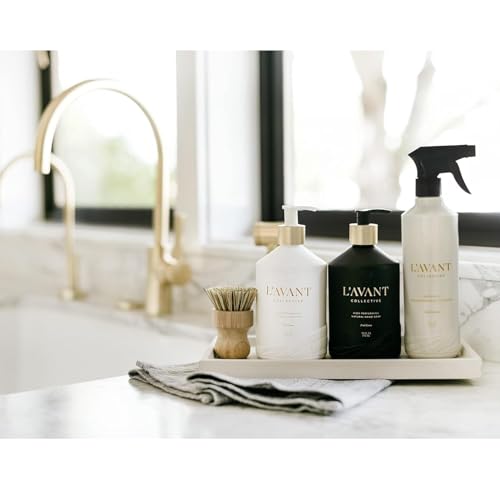 Plant-Based Hand Soap & Refill Bundle - Fresh Linen Scent, Aloe, Reusable Glass Bottle