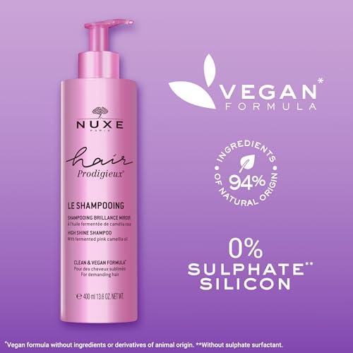 NUXE Hair Prodigieux High Shine Daily Shampoo 13.6 Ounce for All Hair Types
