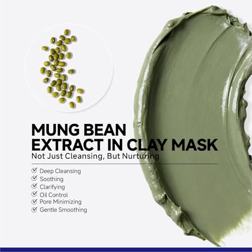 Deep Pores Cleansing Clay Mask for Face with Mud and Natural Extracts - Large 5.3 oz