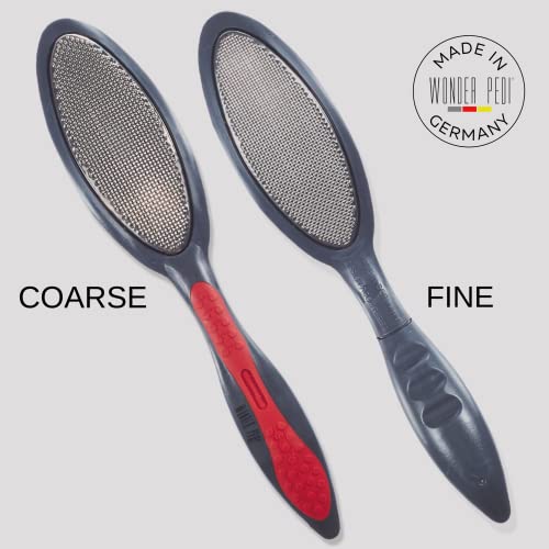 Double Sided Foot File - Made in Germany Feet Scrubber and Feet Softener Callus Remover Spay., Red, 1.0 Count