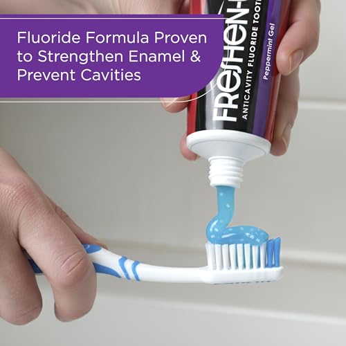 Whitening Toothpaste with Fluoride & Cooling Strips - Peppermint Gel, 4 Pack