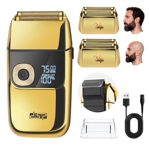 DSP 2-in-1 Bald Shaver for Men with LED Display - Gold Variation