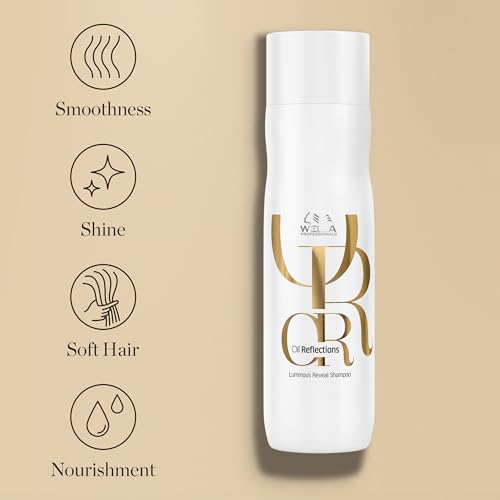 Wella Professionals Oil Reflections Luminous Reveal Shampoo | Nourishing Botanical Oils for Soft, Smooth Hair with Shine
