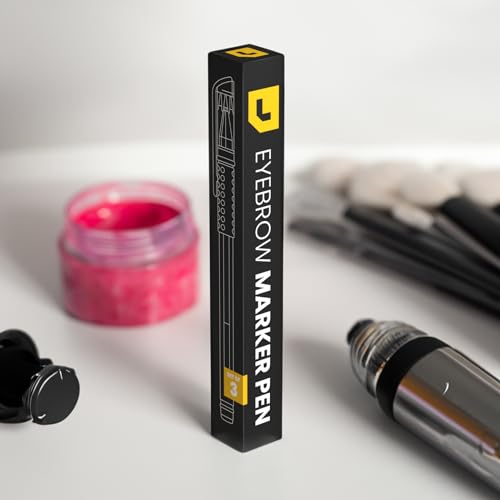 | 3pcs Skin Marker | Eyebrow PMU Microblading Outline Pencil | Felt Pen White Brow Position Mapping Pencil | Permanent Makeup Position Mark Tools