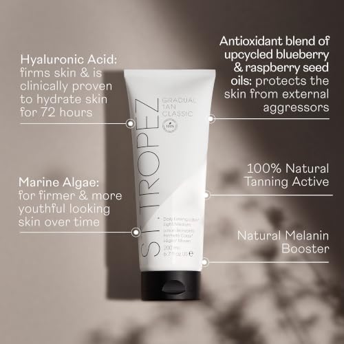 Gradual Tan Firming Lotion - Medium/Dark Self Tanner with Skincare Benefits, Vegan & Cruelty-Free, 6.7 Fl Oz