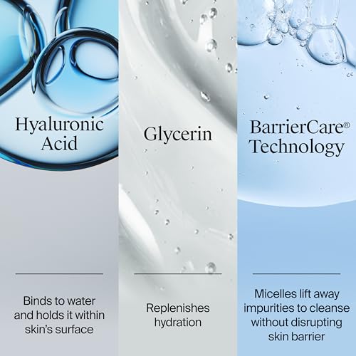 Neutrogena Hydro Boost Face Wash, Hydrating Facial Cleanser with Hyaluronic Acid, Daily Foaming Face Wash & Makeup Remover, Hypoallergenic, Alcohol- & Paraben-Free Gel Cleanser, 12 fl. oz