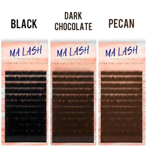 C 0.1 7-13mm Eyelash Extensions Individual Lashes Premium Volume & Classic Lash Soft mixed and single lengths Black Salon Use (C 0.1 (7-13 mm mixed))