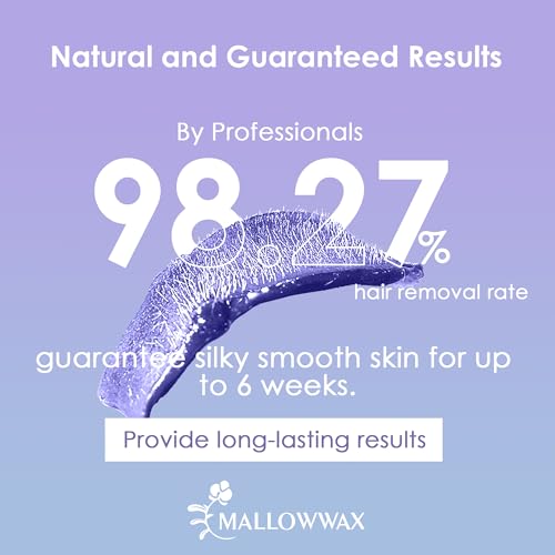 Hard Wax Beads, 2-Pack: 1lb Lavender for Coarse Hair Full Body, 1lb White for All Hair Types Face, Eyebrows, Brazilian Bikini, Legs, Underarms