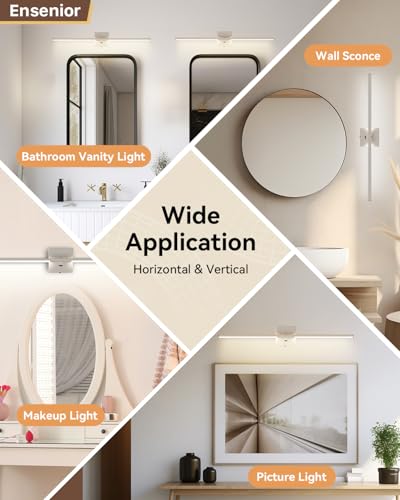 32-Inch Brushed Nickel Modern Bathroom Vanity Light with Built-in Dimmer - 5 CCT