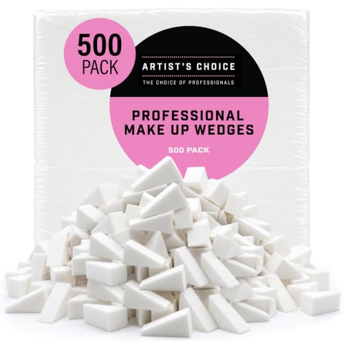 Artist’s Choice 500 Pack Makeup Wedges - Disposable Latex-Free Sponges for Foundation